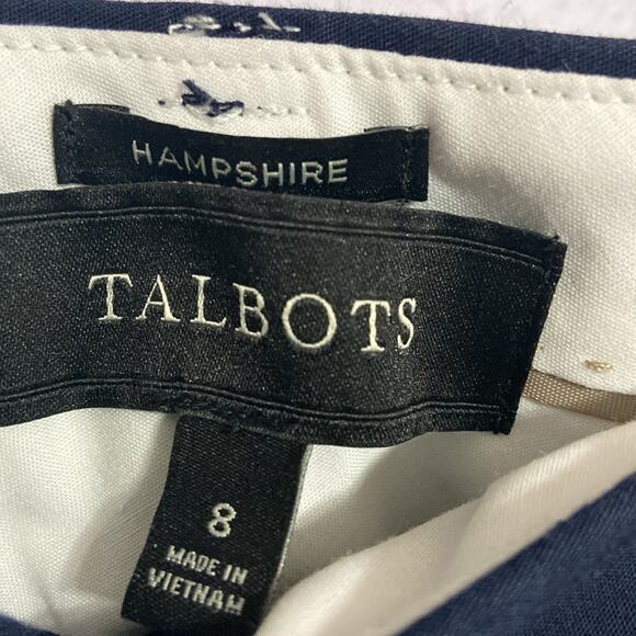 Talbots Women Navy Hampshire Style Mid Rise Pants Size 8 - Picture 5 of 6